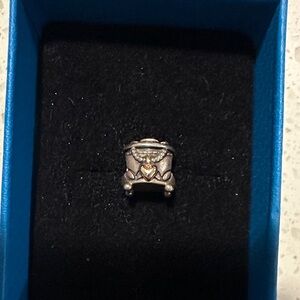 Elegant Silver Charm with Gold Accent